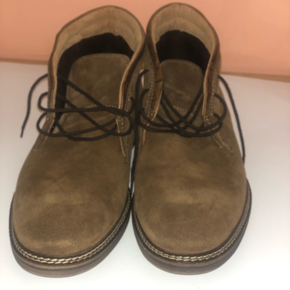 Alfalni Jason Brown Suede Lace-Up Ankle Boots. - Picture 4 of 8